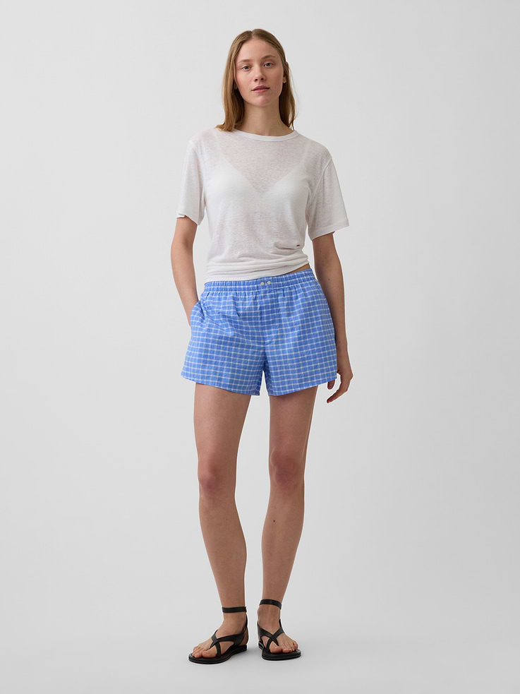Image number 6 showing, 4" Seersucker Plaid Boxer Shorts