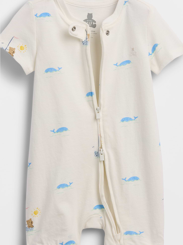 Image number 4 showing, Baby First Favorites Organic Cotton Shorty One-Piece