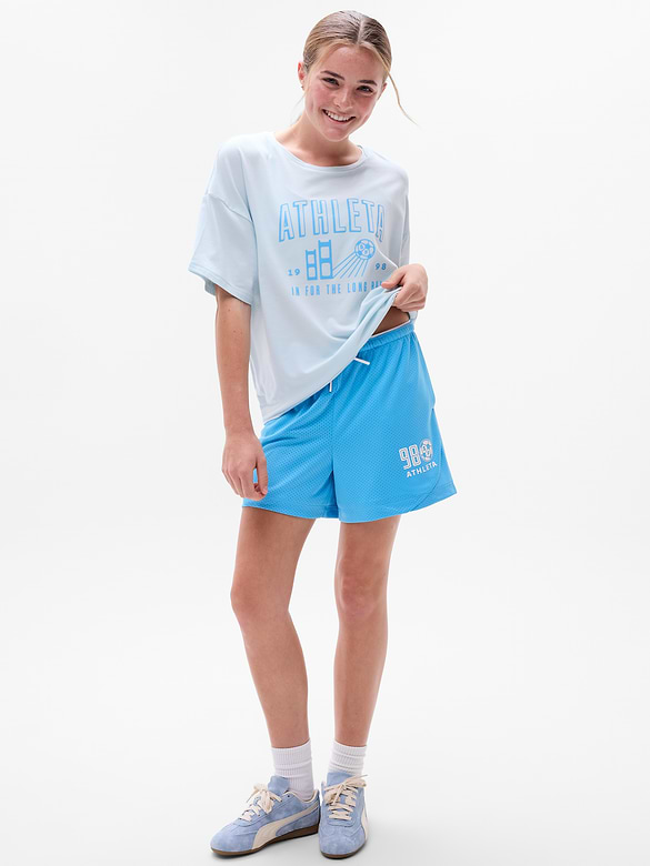 Athleta Girl Gamechanger Mesh 4" Short