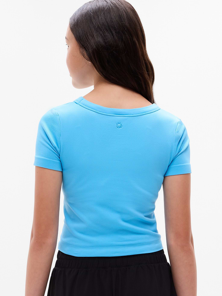 Image number 3 showing, Athleta Girl Rise Above Rib Scoop Tee