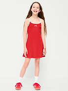 Image number 4 showing, Fitted Sleeveless Ribbed Swing Dress for Girls