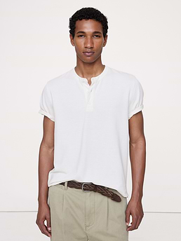 Mesh Henley T-Shirt