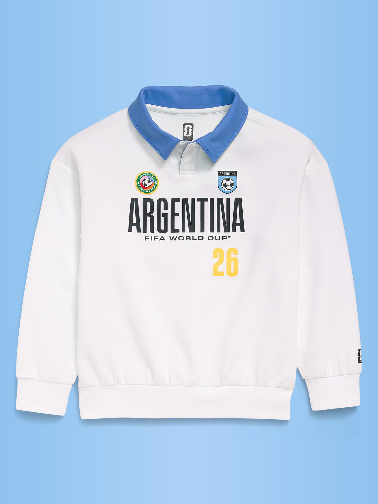 Image number 2 showing, FIFA World Cup 26™ Argentina Dynamic Fleece Collared Graphic Sweatshirt for Kids