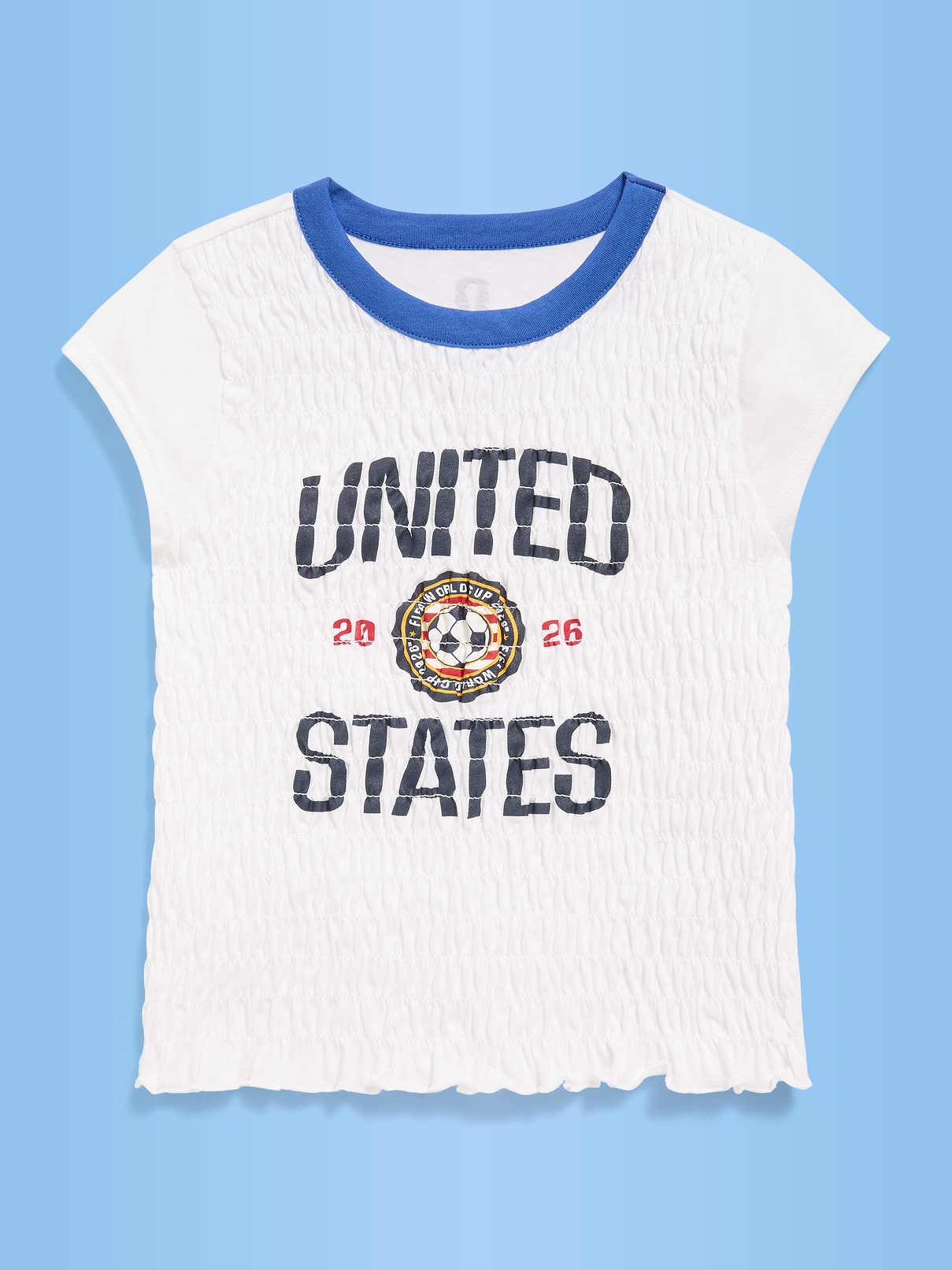 Image number 2 showing, FIFA World Cup 26™ USA Smocked Graphic T-Shirt for Girls