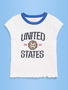 Image number 2 showing, FIFA World Cup 26™ USA Smocked Graphic T-Shirt for Girls