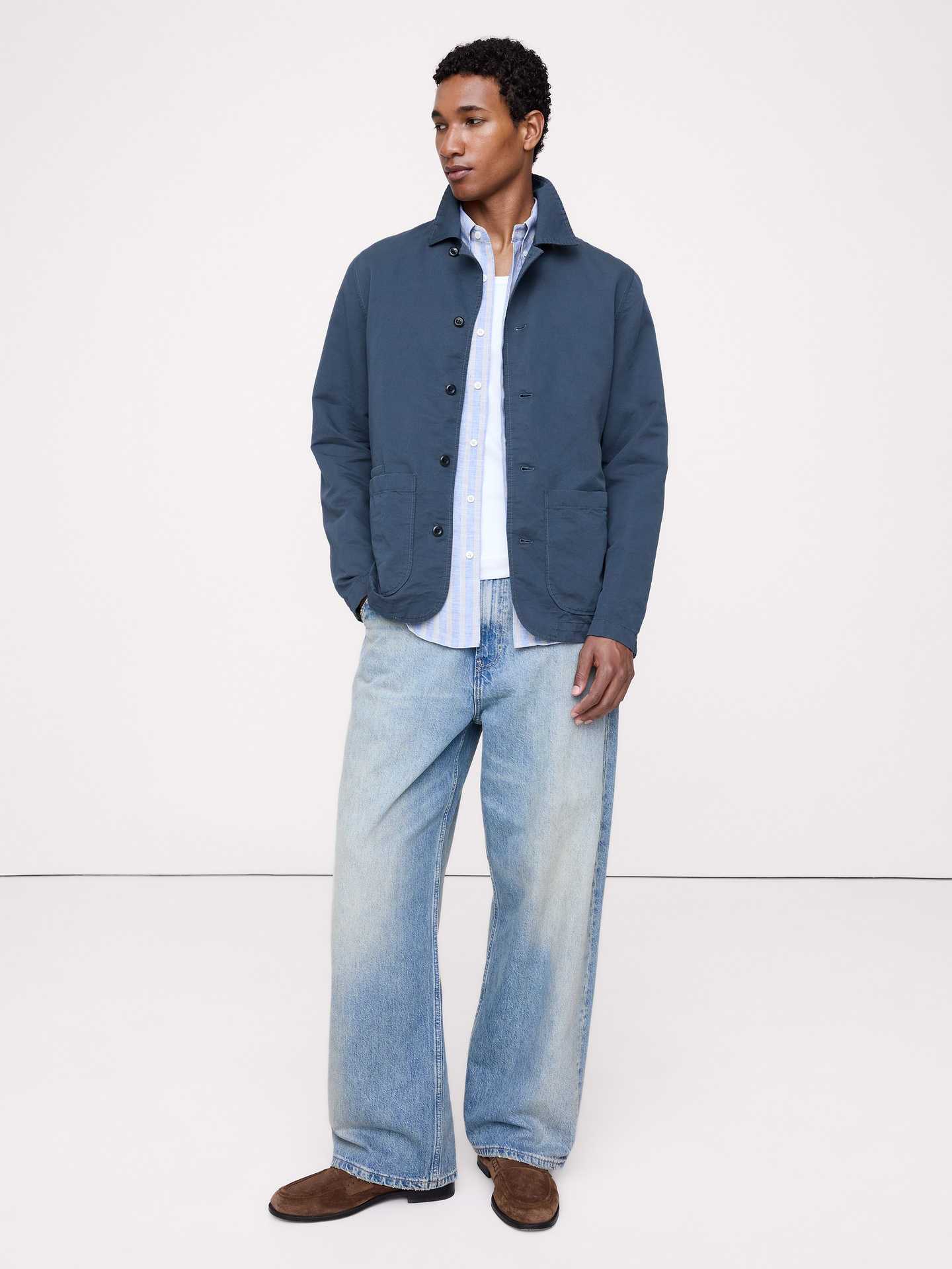 L'image numéro 8 présente Veste-chemise en coton et lin italien