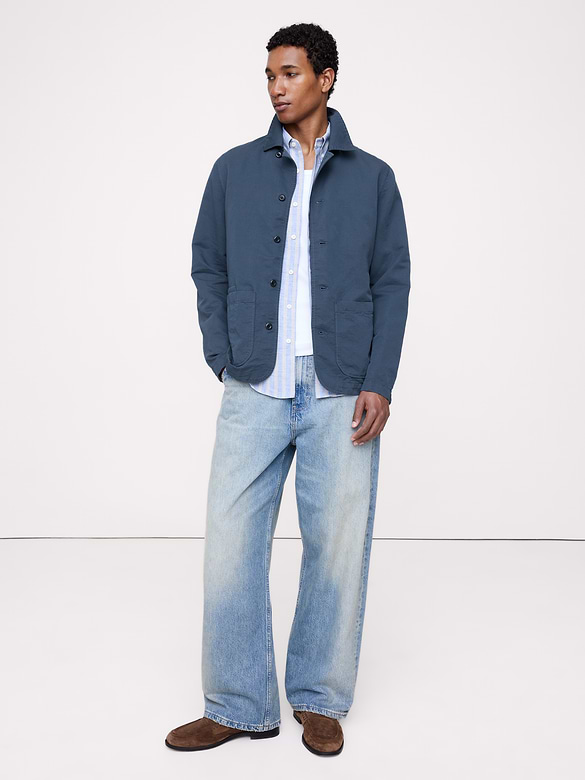Italian Linen-Cotton Shirt Jacket