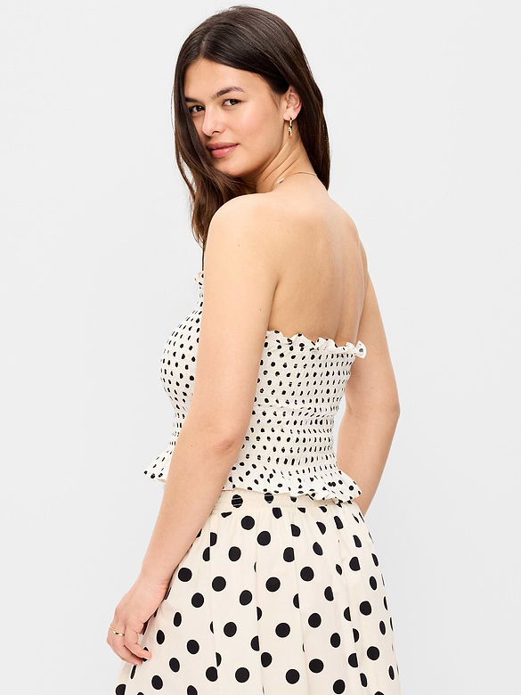 Bustier à corsage smocké