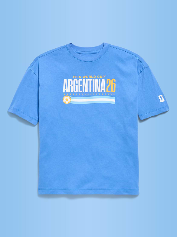 FIFA World Cup 26™ Argentina Oversized Graphic T-Shirt for Boys