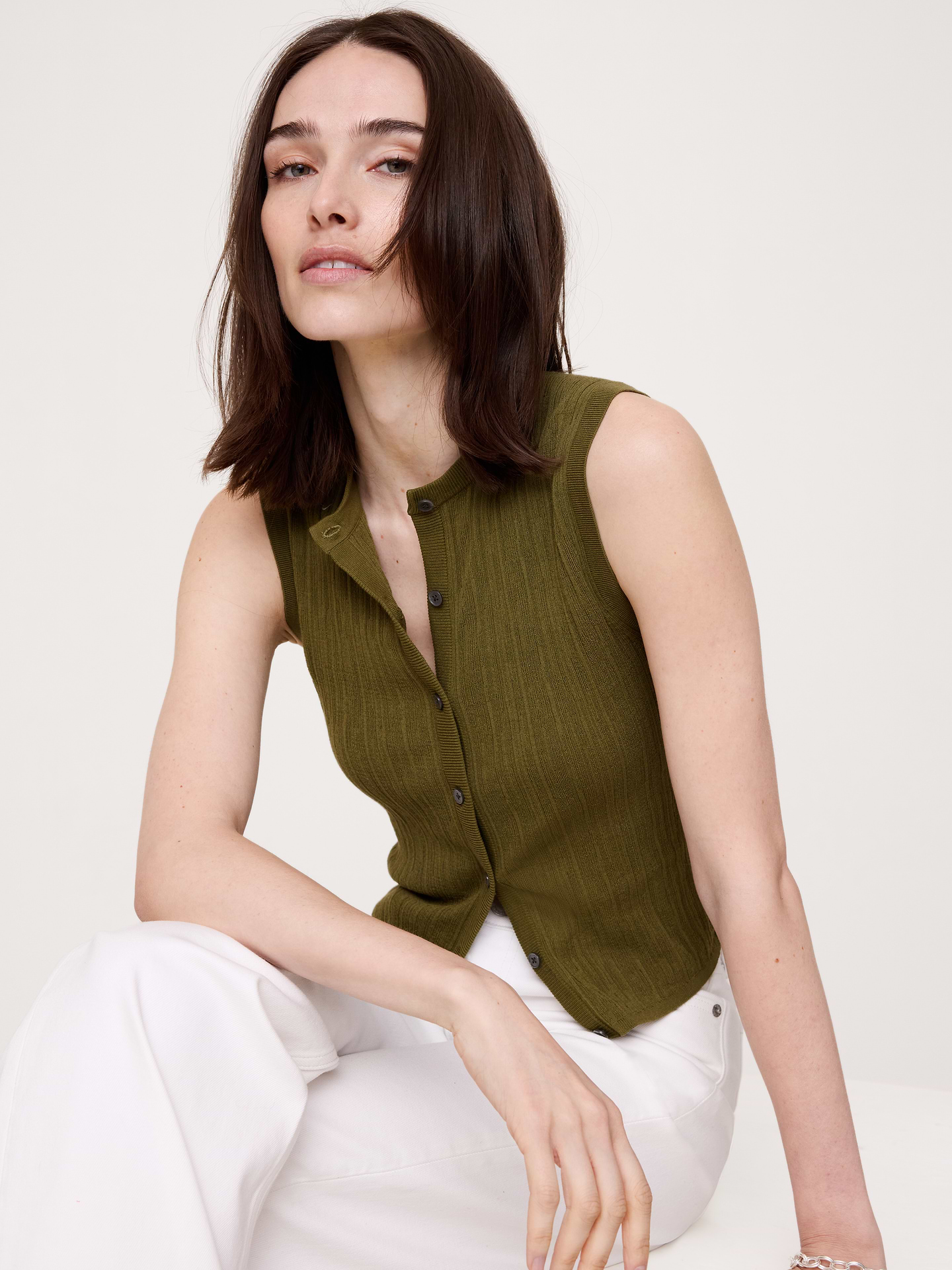 L'image numéro 4 présente Veste en tricot froissé