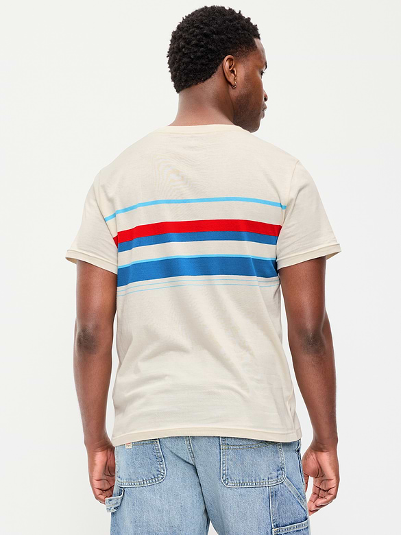 T-shirt ras du cou à rayures