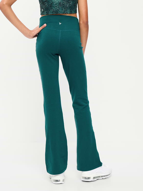 High-Waisted PowerChill Crossover Flared Leggings for Girls