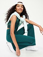Image number 3 showing, High-Waisted PowerChill Crossover Flared Leggings for Girls