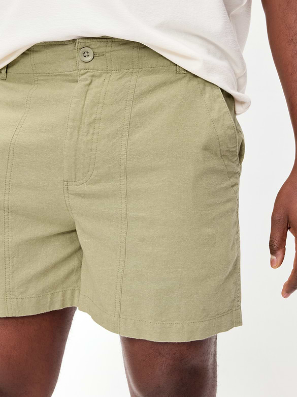 90's Loose Linen-Blend Shorts -- 5-inch inseam