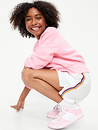 Image number 3 showing, High-Waisted Textured Jersey-Knit Side-Striped Shorts for Girls
