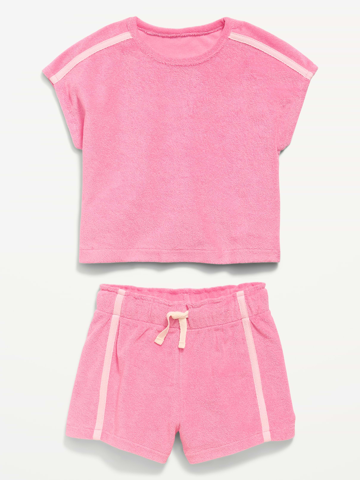 L'image numéro 4 présente Ensemble avec short et haut à manches courtes en jersey bouclette pour toute-petite