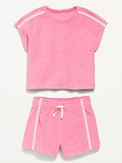 L'image numéro 4 présente Ensemble avec short et haut à manches courtes en jersey bouclette pour toute-petite