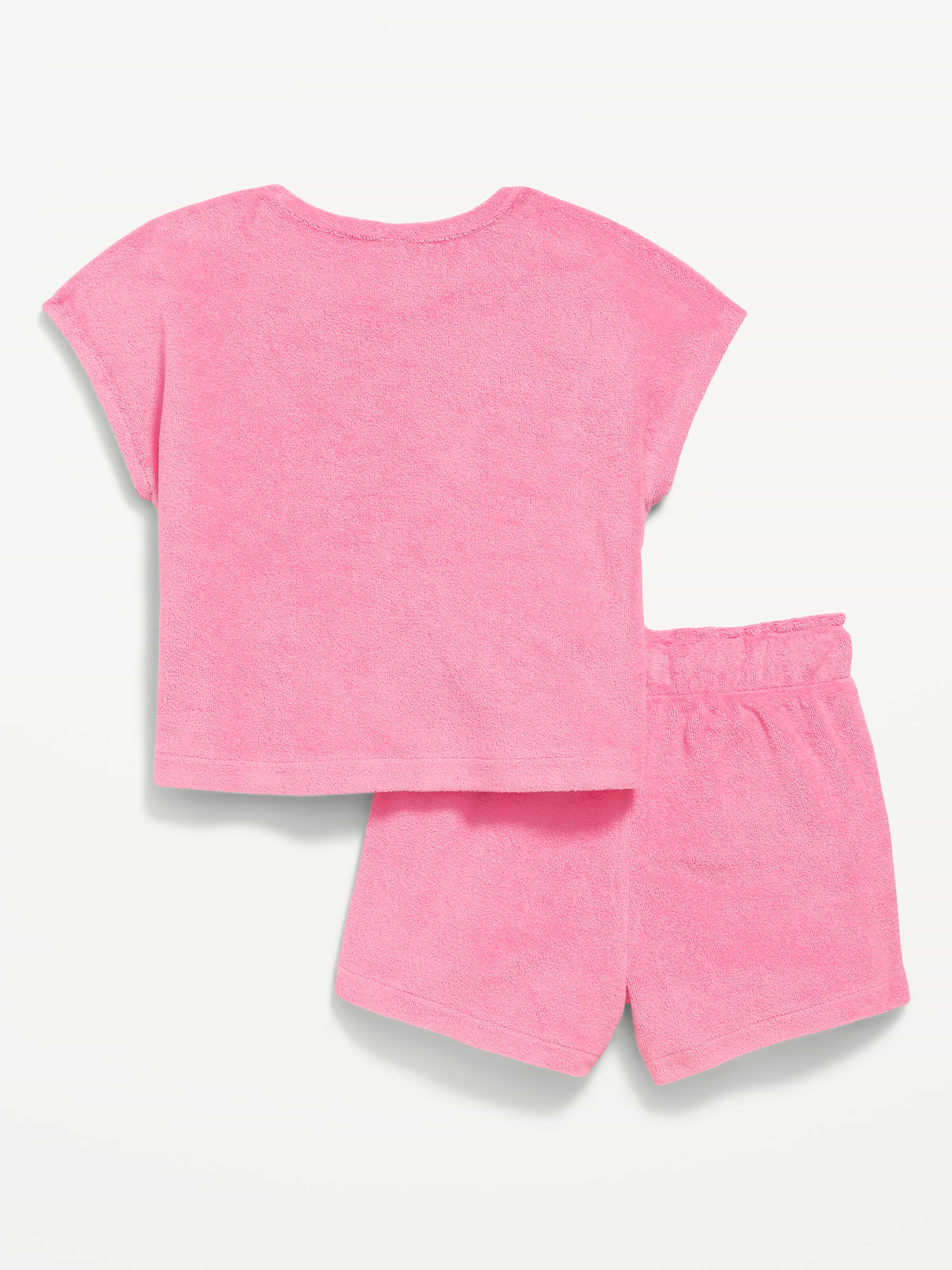 L'image numéro 3 présente Ensemble avec short et haut à manches courtes en jersey bouclette pour toute-petite
