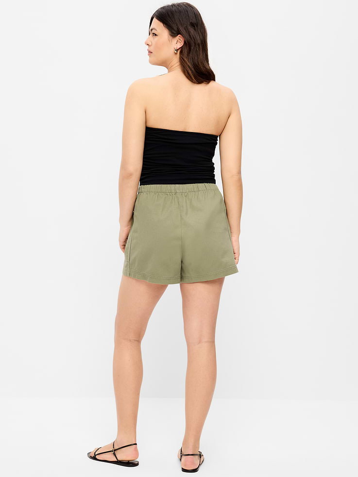 Image number 5 showing, High-Waisted Pull-On Utility Shorts