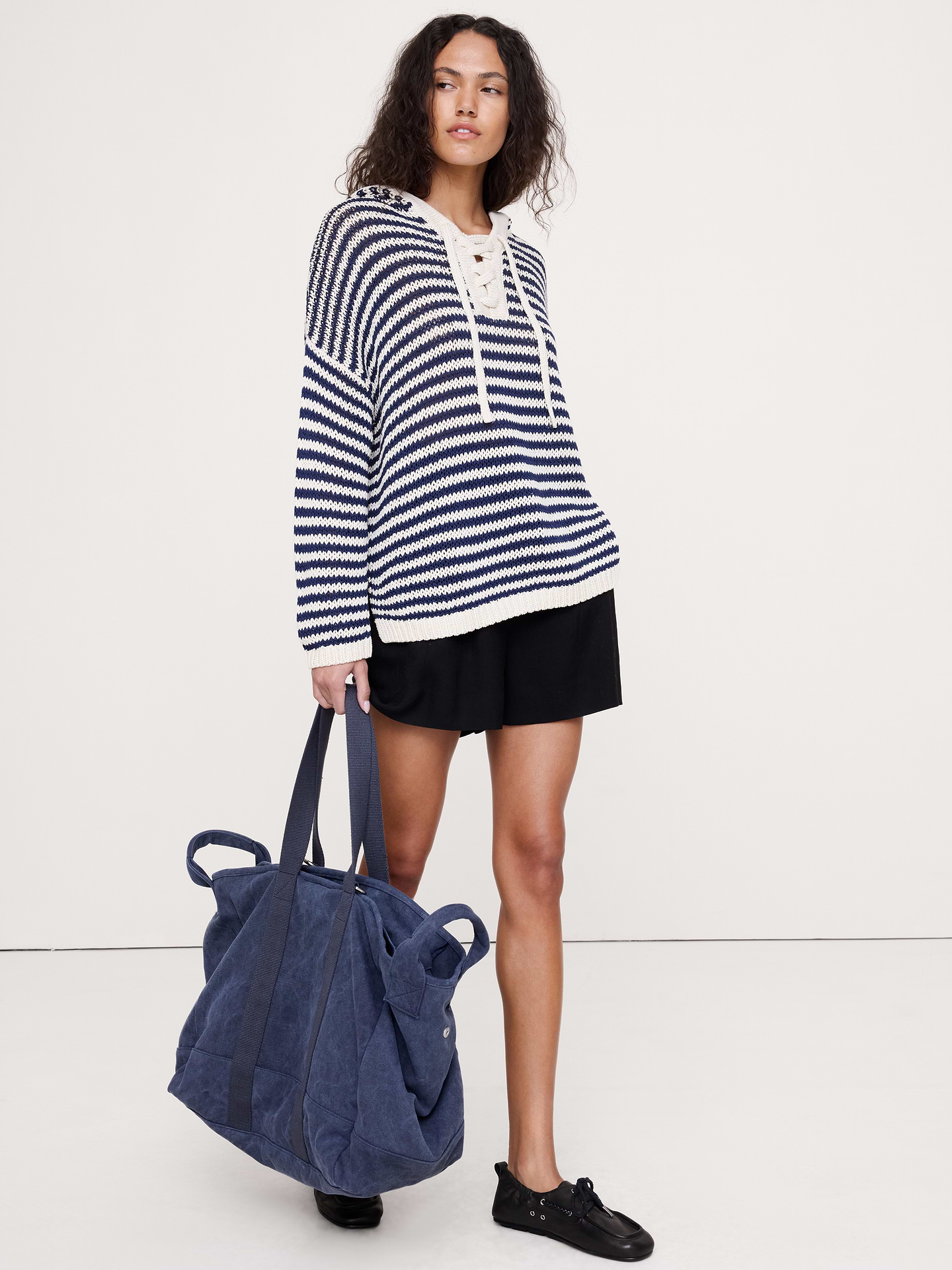 Image number 1 showing, Coastal Cotton Beach Hooded Sweater