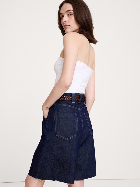 Low-Rise Denim Bermuda Short