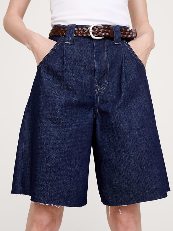 Low-Rise Denim Bermuda Short
