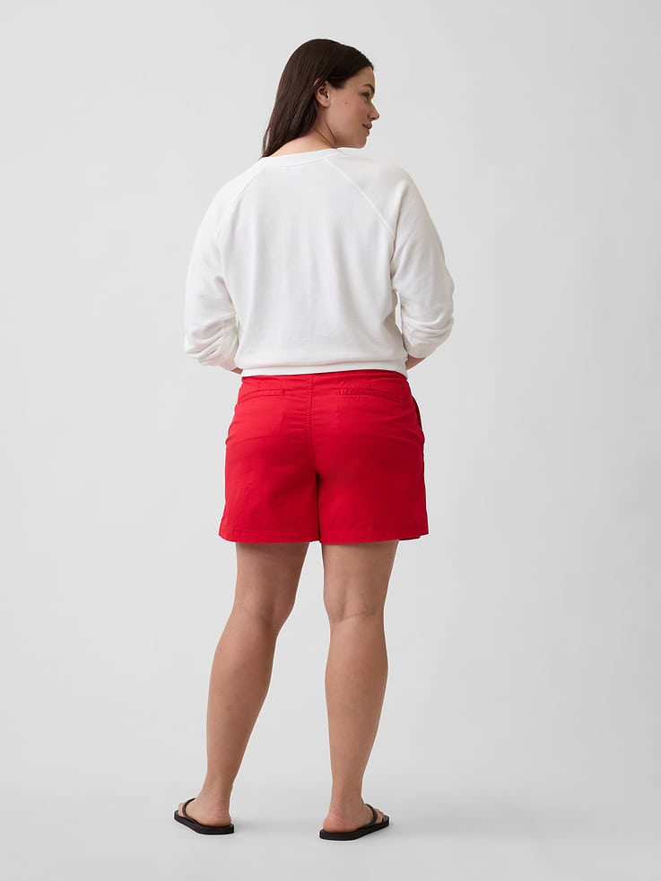 Image 6 of 7, 5" Mid Rise Downtown Khaki Shorts