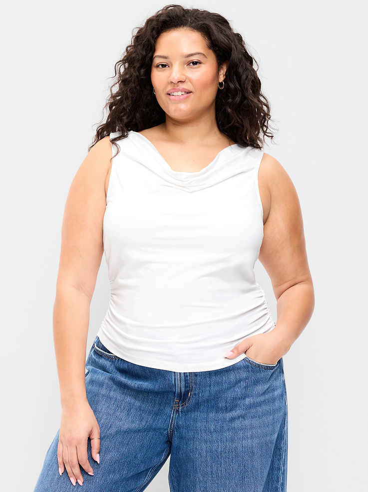 Image 7 of 8, Asymmetrical Side-Cinch Tank Top