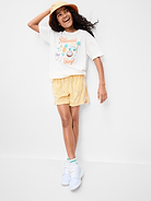 Image number 3 showing, High-Waisted Textured Terry Shorts for Girls