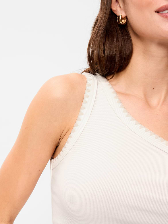 Camisole monobretelle côtelée