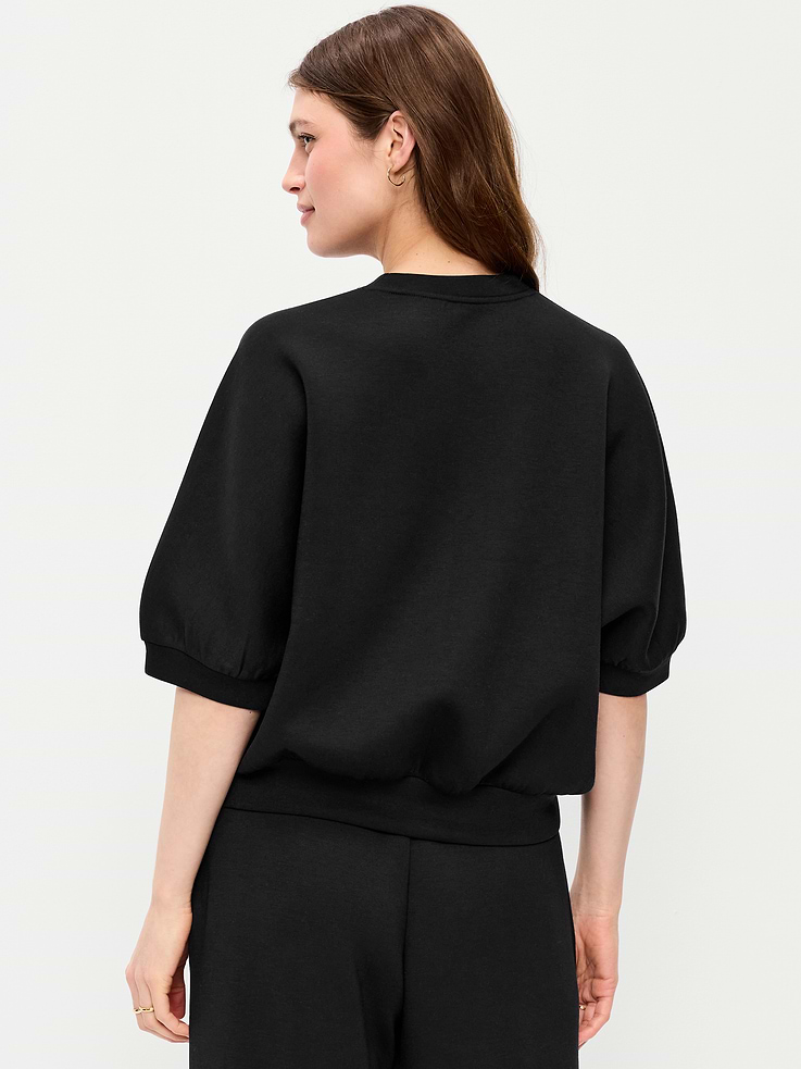 Image 2 of 8, Bounce Fleece Dolman-Sleeve Top