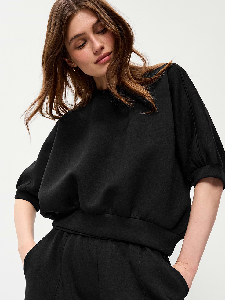 Image 4 of 8, Bounce Fleece Dolman-Sleeve Top