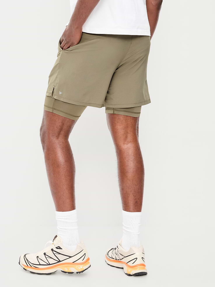 Image 2 of 5, 2-In-1 Performance Run Shorts -- 5-inch inseam