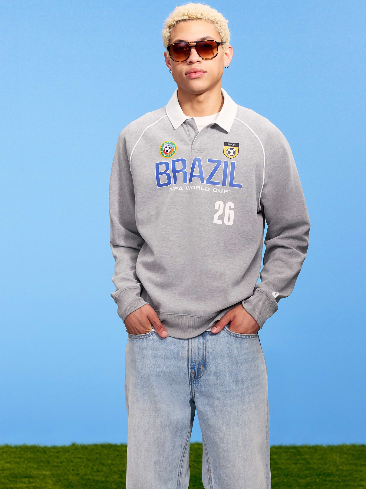 FIFA World Cup 26™ Brazil Dynamic Fleece Collared Graphic Sweatshirt for Men