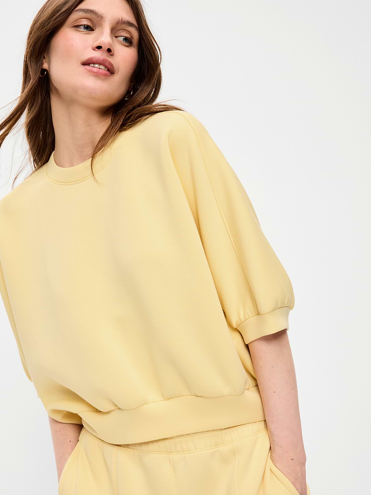 Image 4 of 9, Bounce Fleece Dolman-Sleeve Top