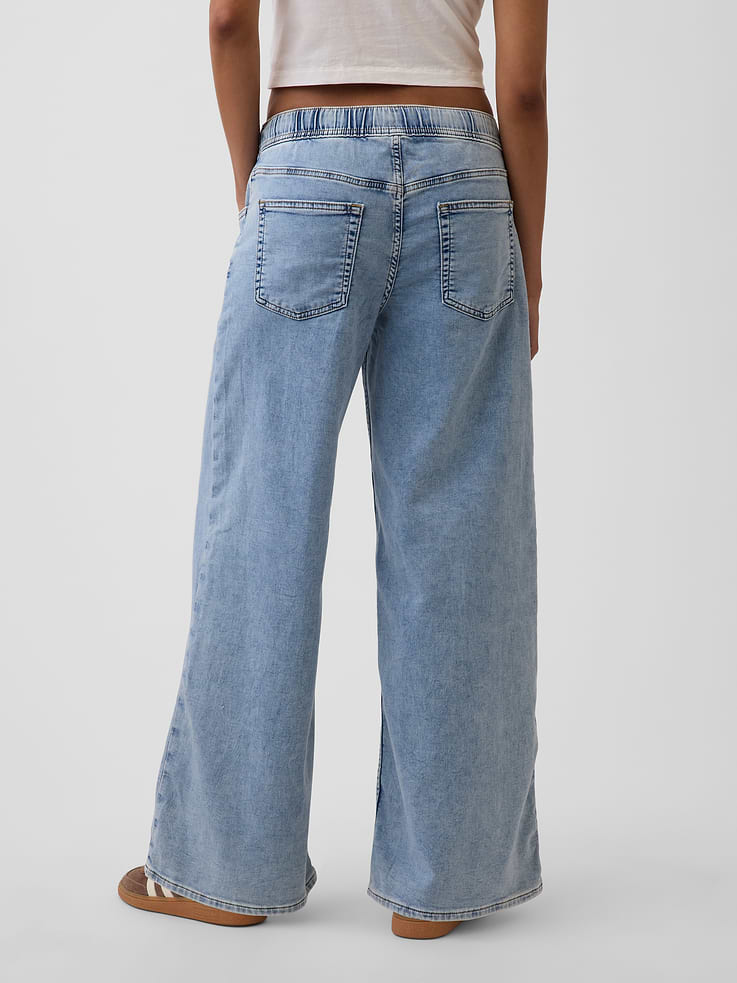 Image number 4 showing, Mid Rise Knit Easy Baggy Jeans