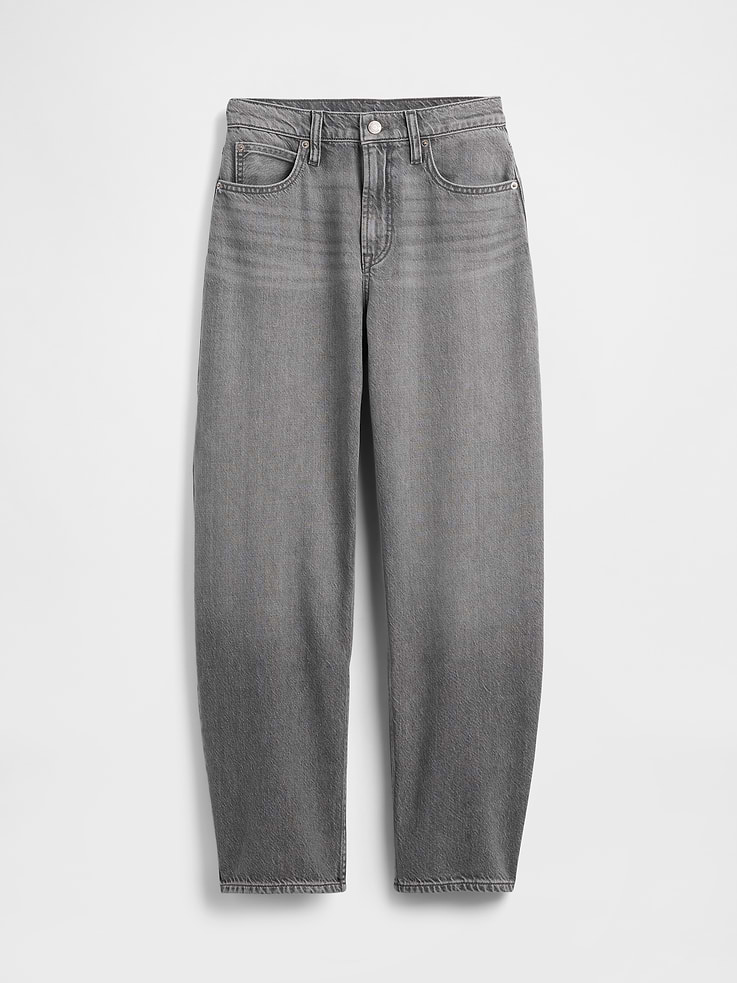 Image number 6 showing, High Rise UltraSoft Barrel Jeans