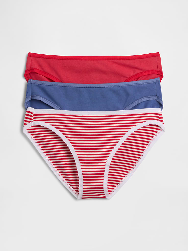 Image number 1 showing, Organic Stretch Cotton Bikini (3-Pack)