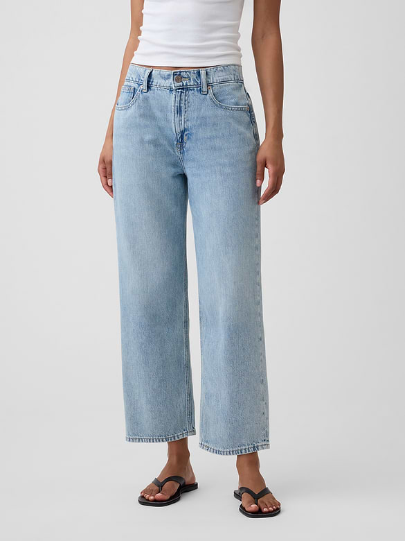 Low Slung SuperSoft Relaxed Straight Crop Jeans