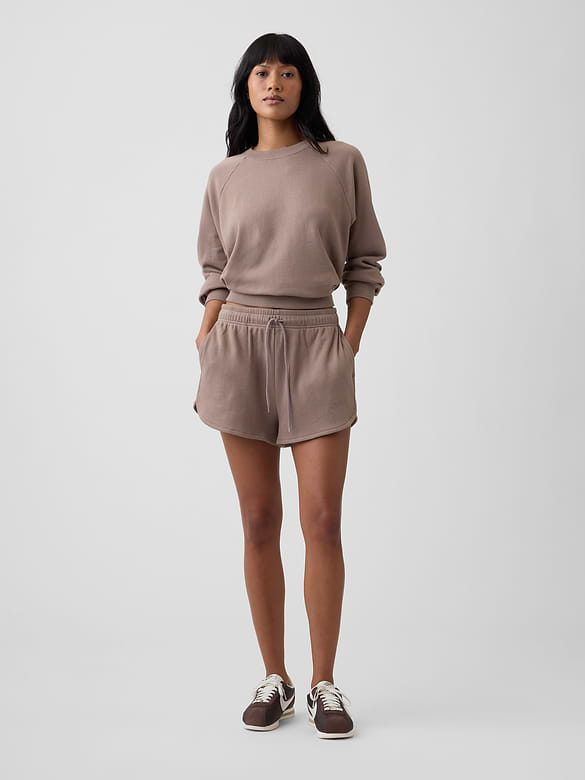 Relaxed French Terry Dolphin Shorts