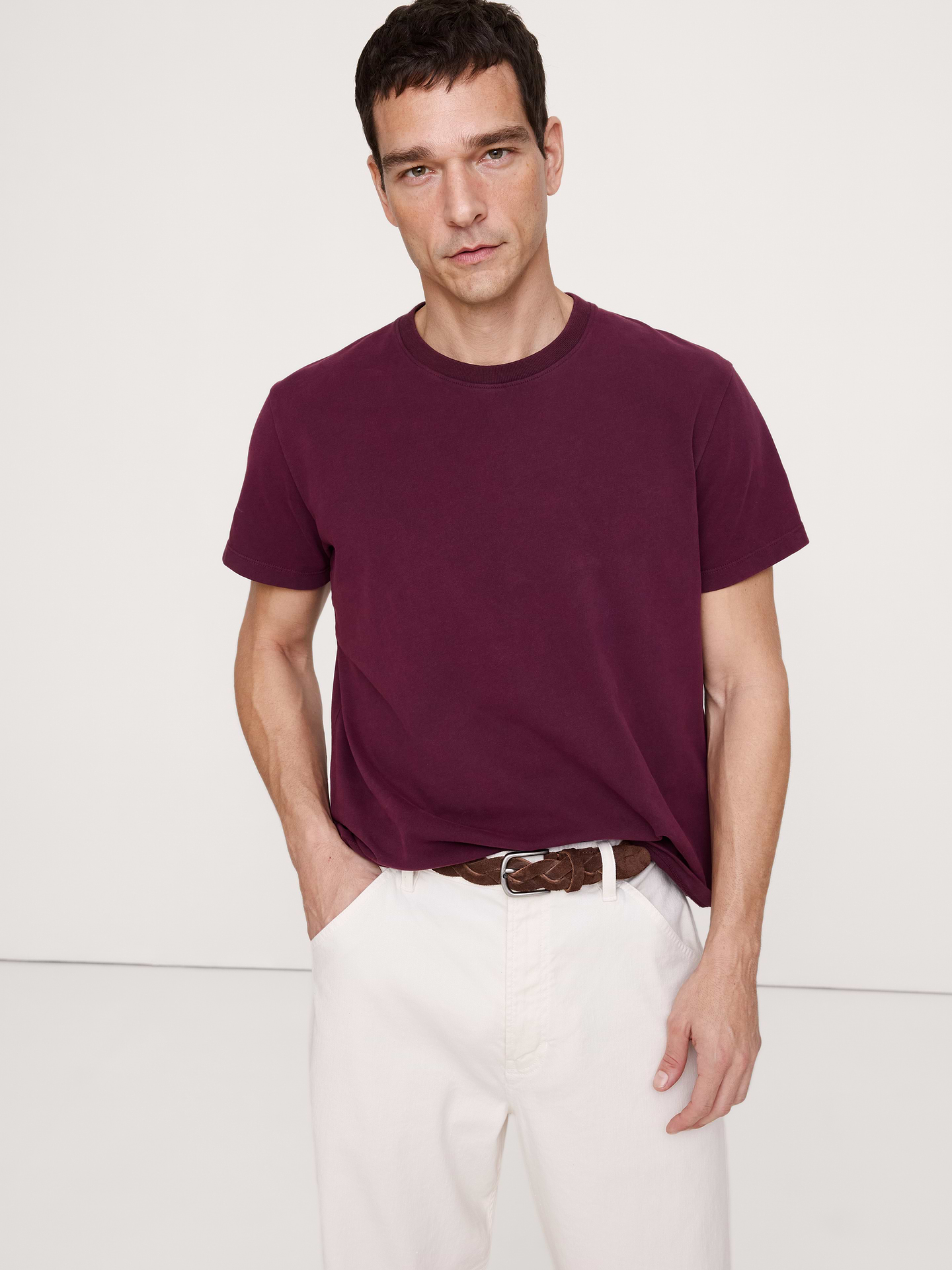 Image number 1 showing, Heavyweight Cotton Crew-Neck T-Shirt