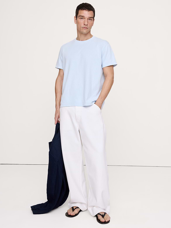 Midweight Cotton Slub Crew-Neck T-Shirt