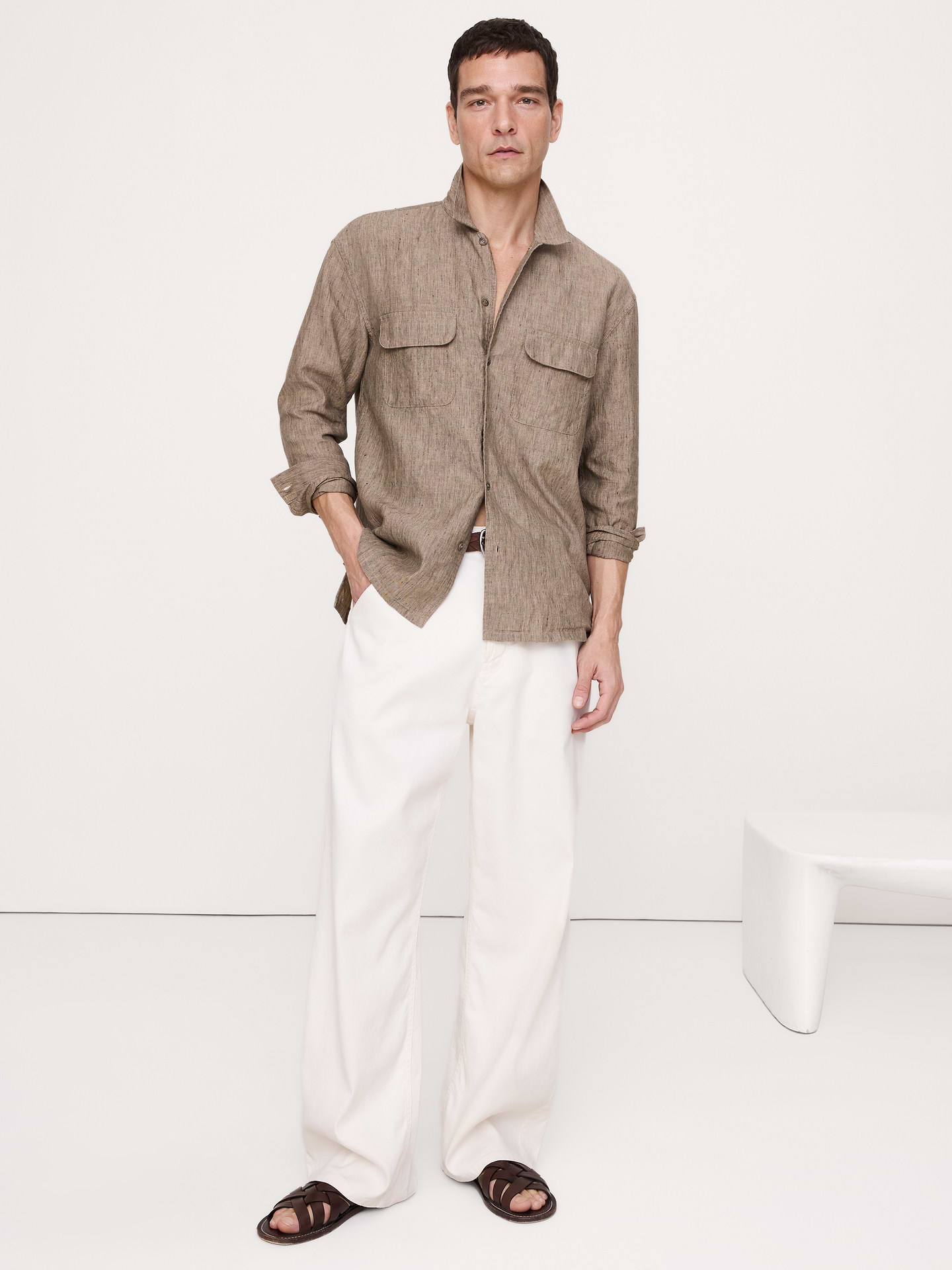Image number 1 showing, Relaxed-Fit Linen Resort Shirt