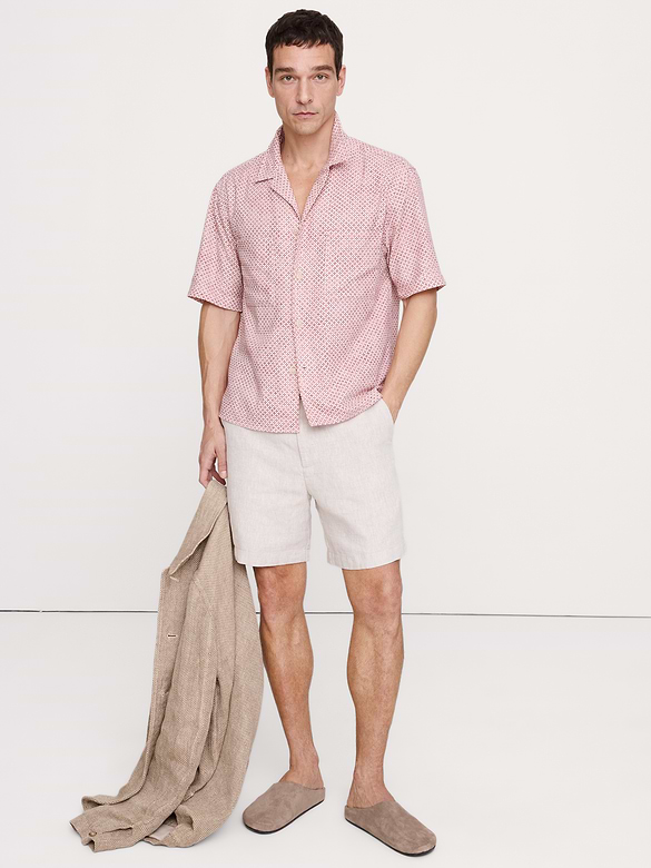 Relaxed-Fit Seersucker Resort Shirt