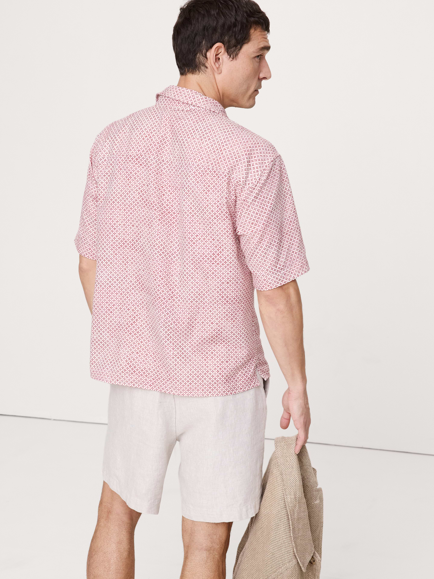 L'image numéro 6 présente Chemise de vacances décontractée en tissu gaufré