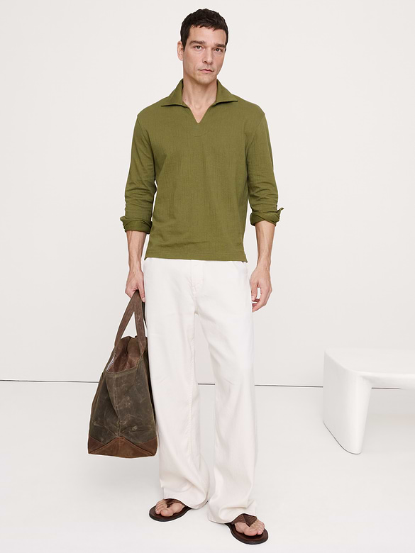 Jacquard Popover Polo