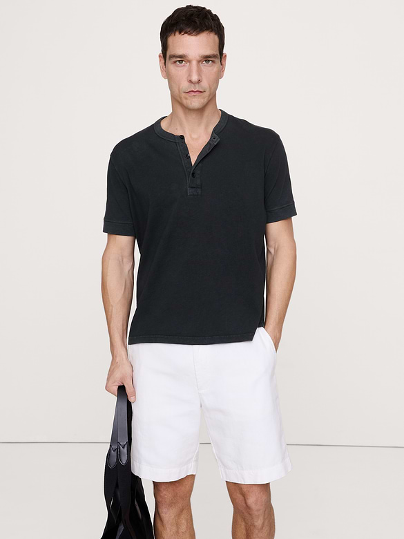 Midweight Cotton Slub Henley T-Shirt