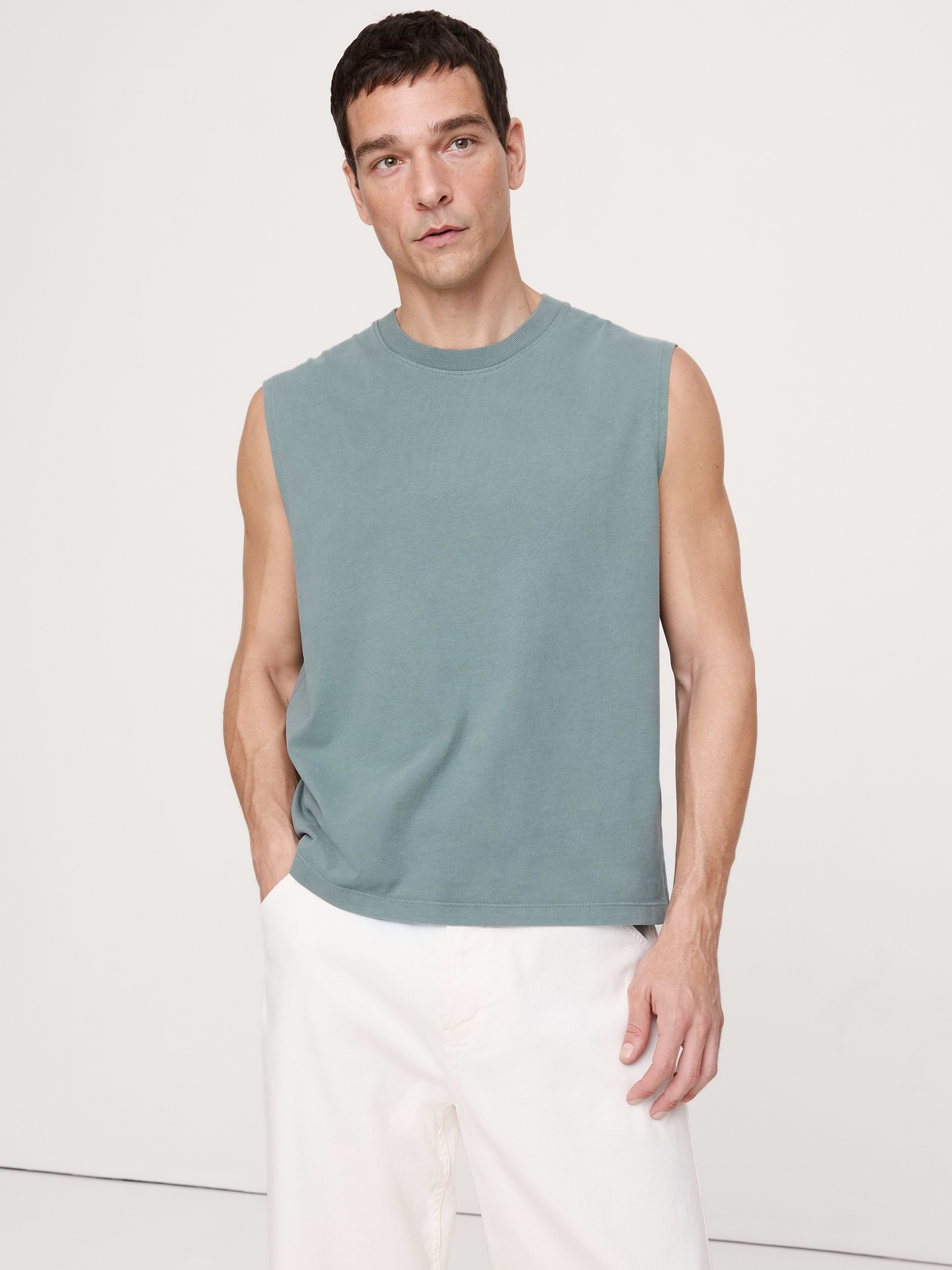 Image number 1 showing, Sueded Cotton Tank