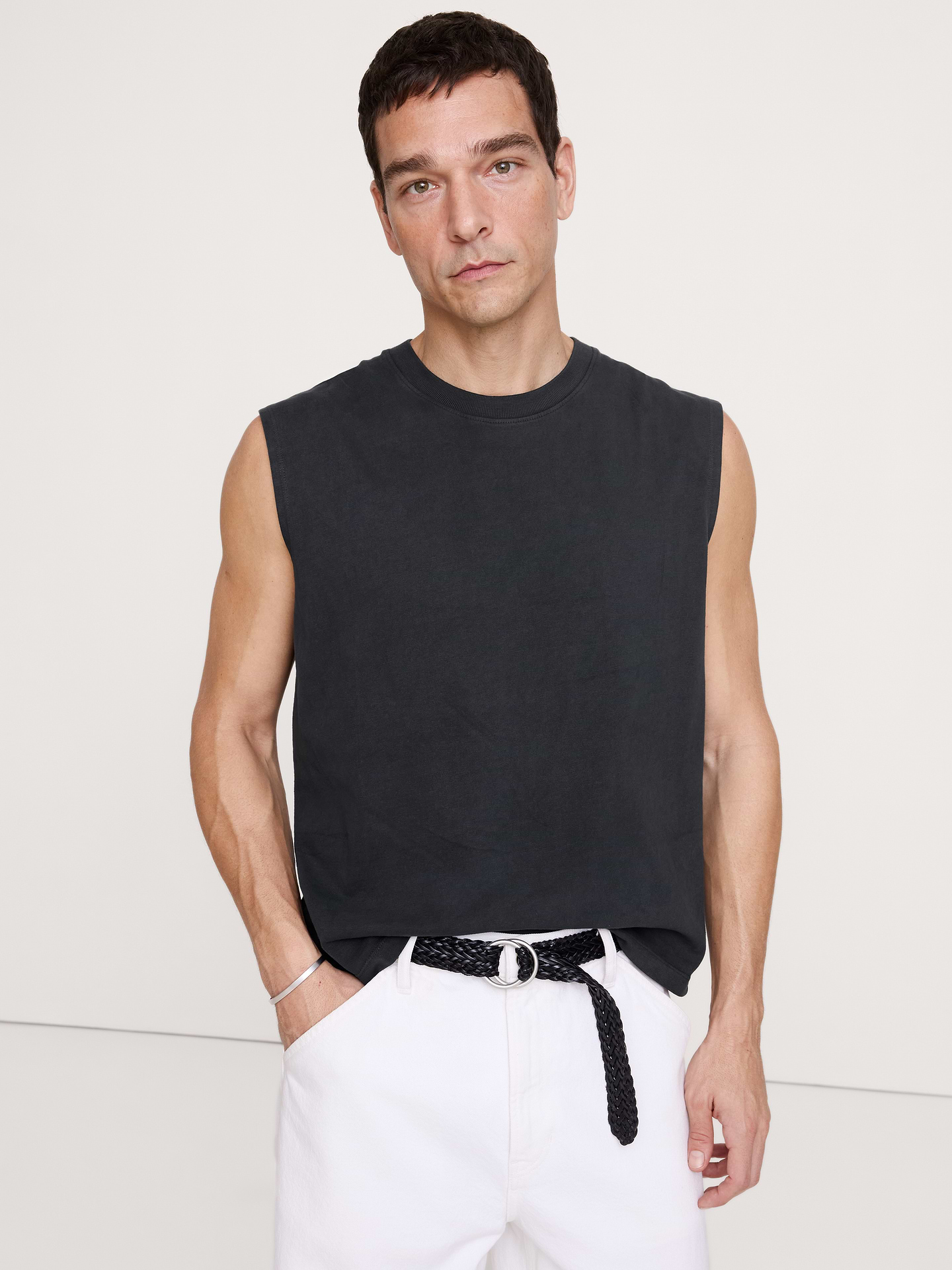 Image number 3 showing, Sueded Cotton Tank