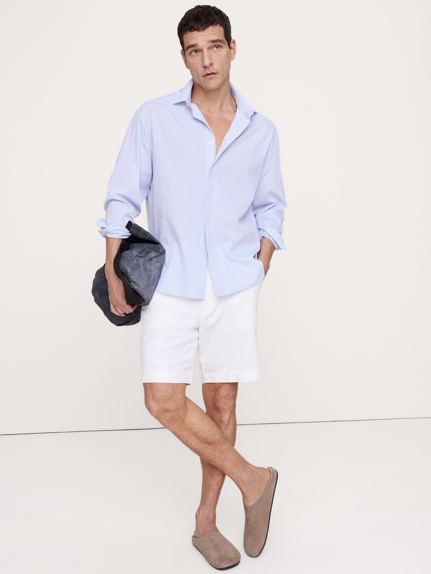 Image number 3 showing, Relaxed-Fit Plaid Seersucker Shirt